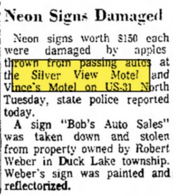 Silver View Beach Motel - Oct 1969 Sign Damage (newer photo)
